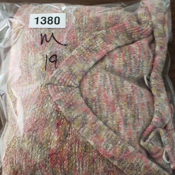 Pilcro Anthropologie Deep V Sweater Spacedye Slouchy Large Boho Balloon 46x30 - Picture 9 of 9